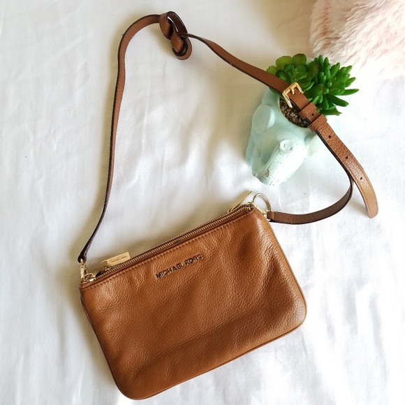 MICHAEL Michael Kors Handbags - MICHAEL KORS Leather Crossbody Bag Pebbled Brown